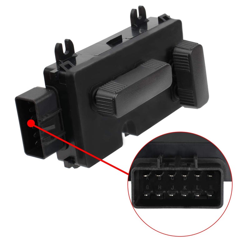 Citumo 12450254 Passenger Side 8 Way Power Seat Switch Adjust Recline Recliner Switch Fit for 2002-2006 Chevy Silverado Avalanche Suburban Tahoe, 2000-2006 GMC Sierra Yukon, 2002-2006 Escalade - Image 2